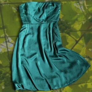 Banana Republic Strapless Emerald Green Dress